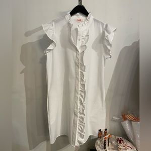 Mazik White Ruffle Dress